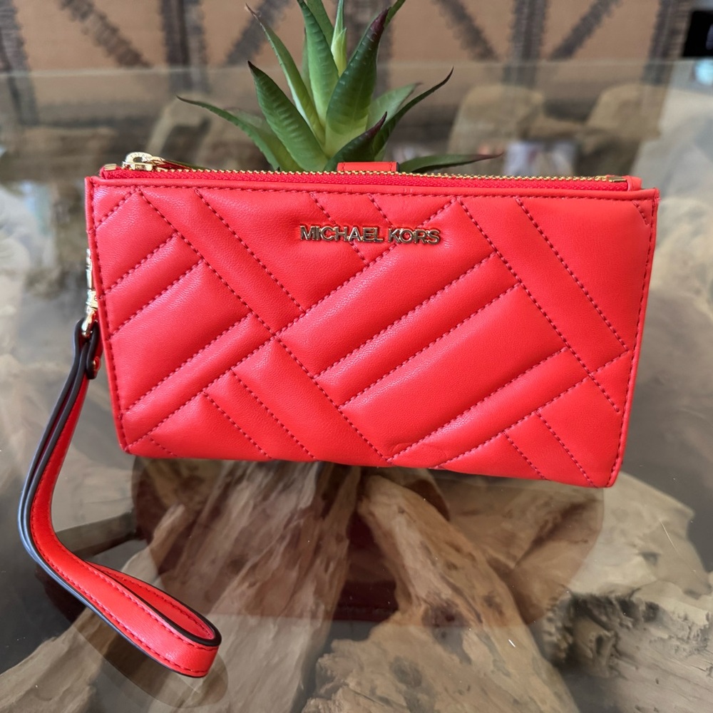 Michael Kors double zip wristlet